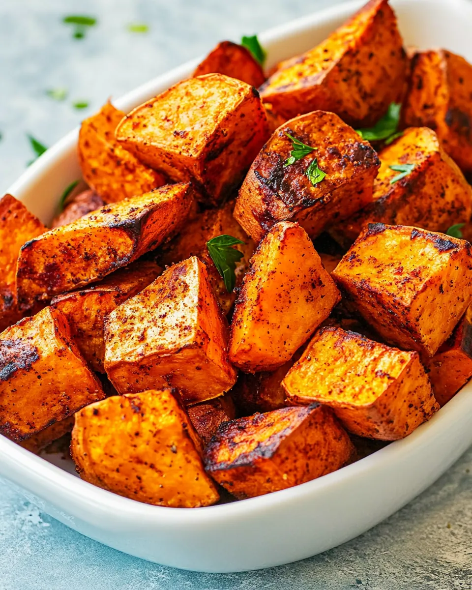 Roasted Sweet Potatoes in Air Fryer