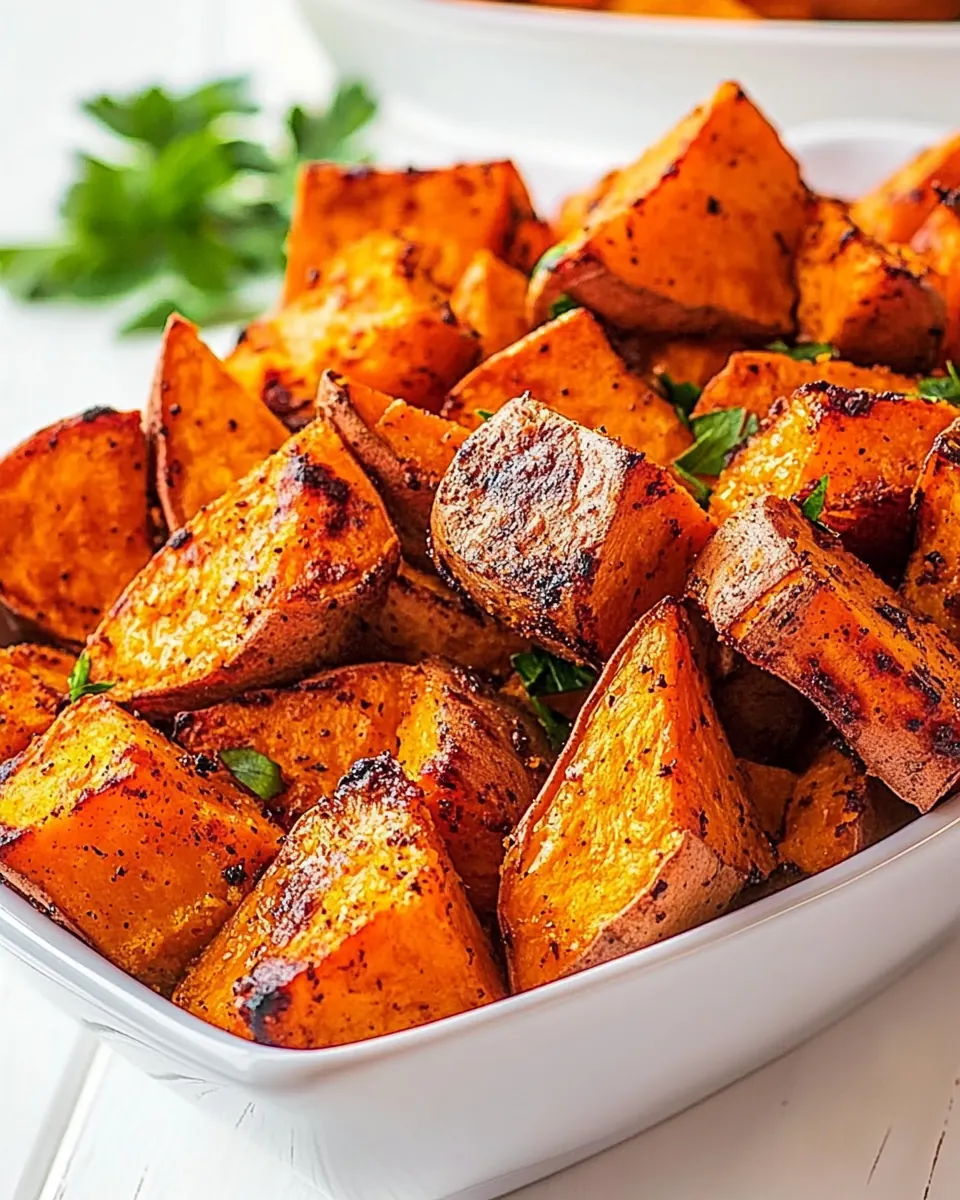 Roasted Sweet Potatoes in Air Fryer