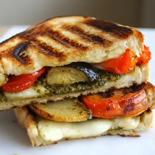 Roasted Vegetable Panini with Pesto