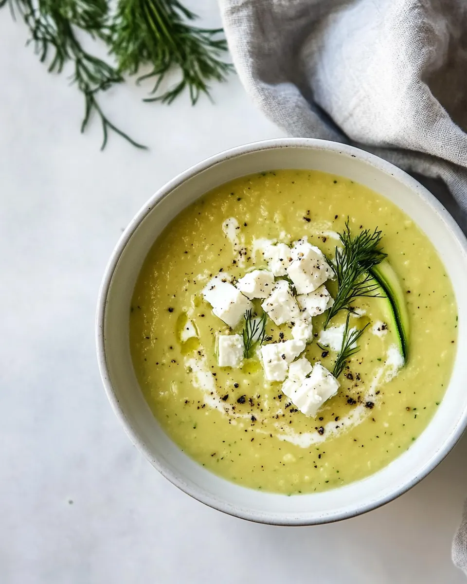 Roasted Zucchini Soup with Feta