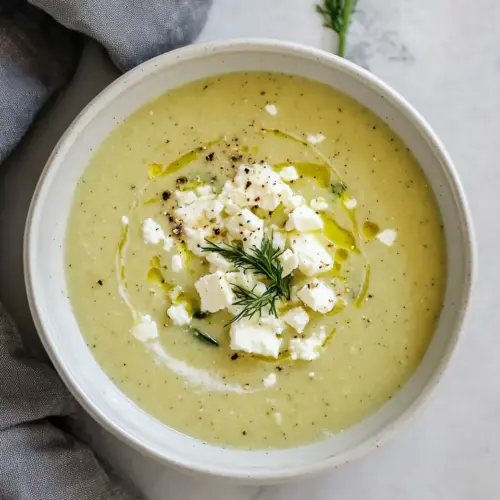 Roasted Zucchini Soup with Feta