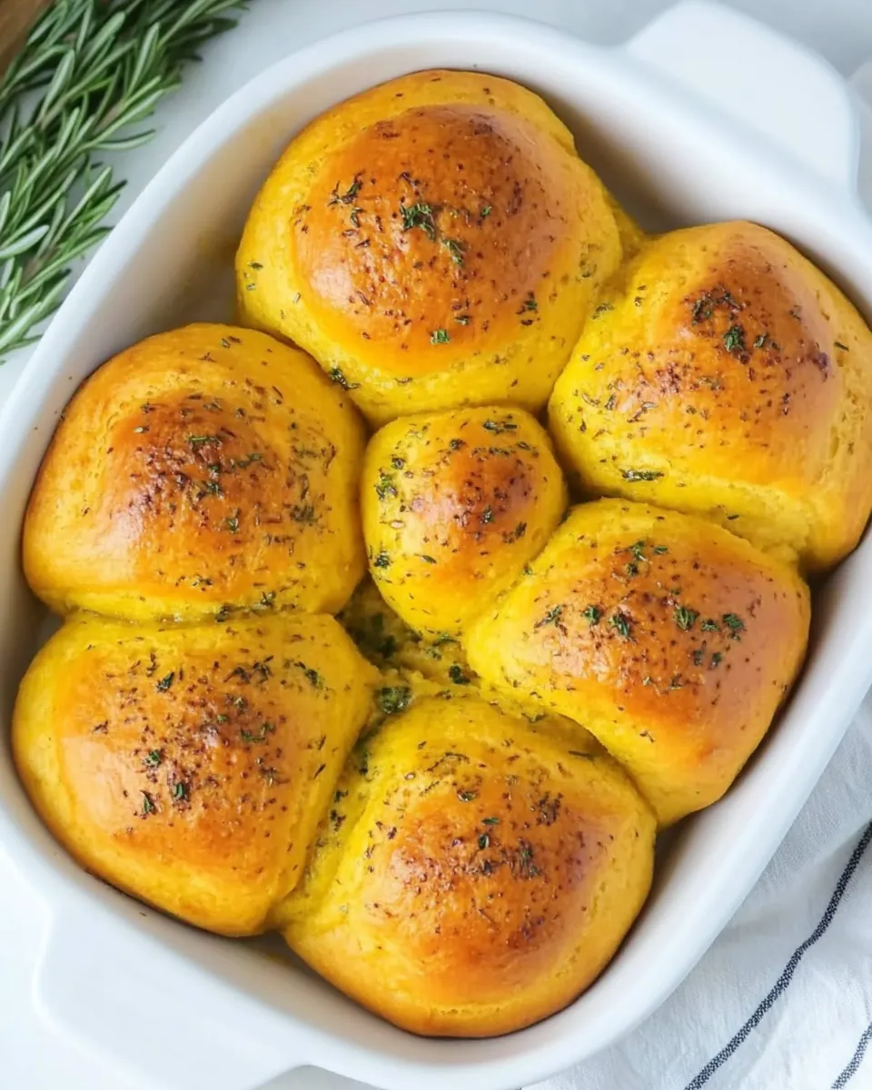 Rosemary Pumpkin Rolls