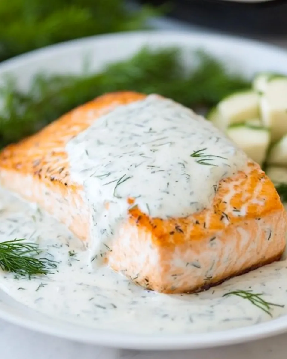 Salmon with Creamy Dill Sauce