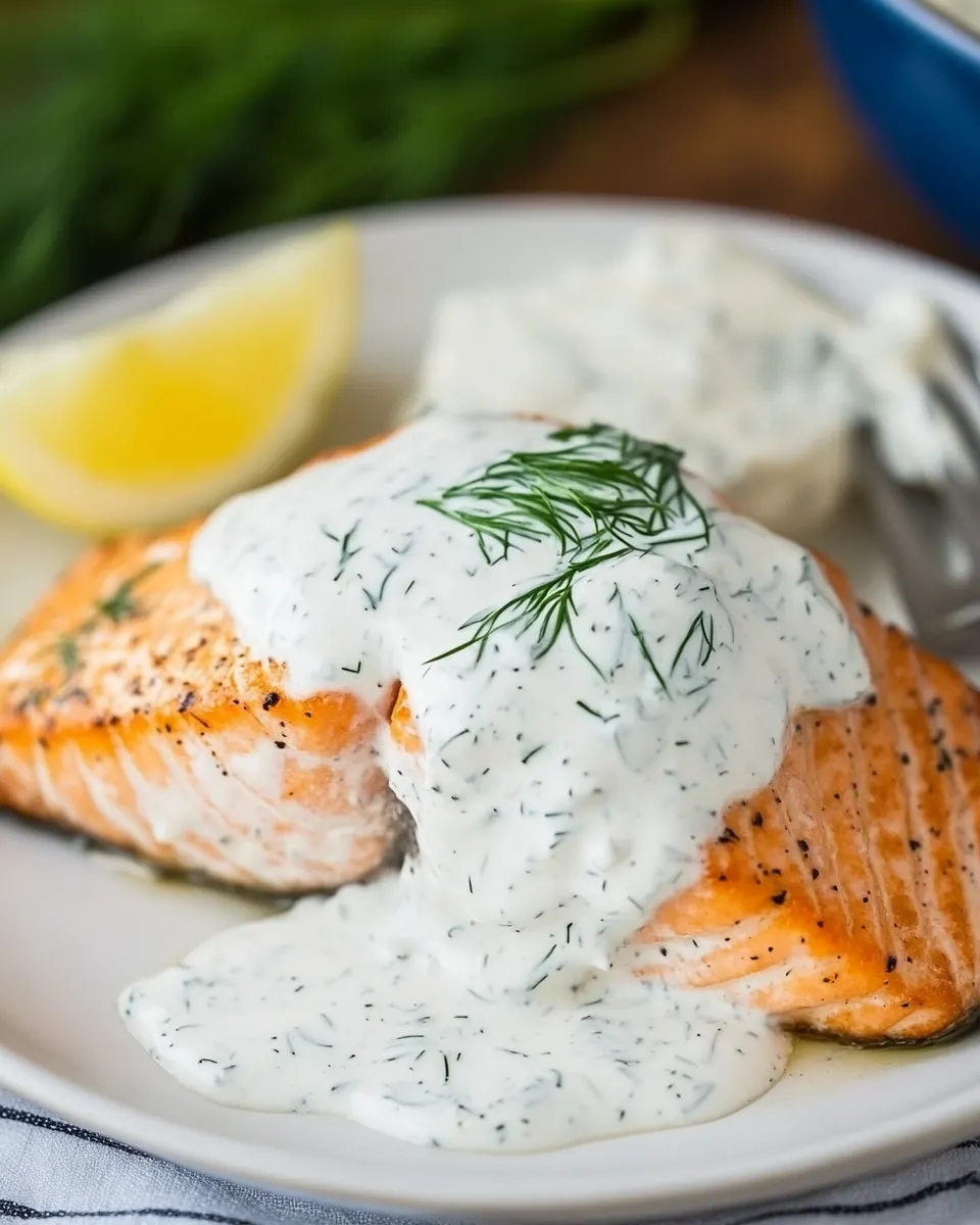 Salmon with Creamy Dill Sauce