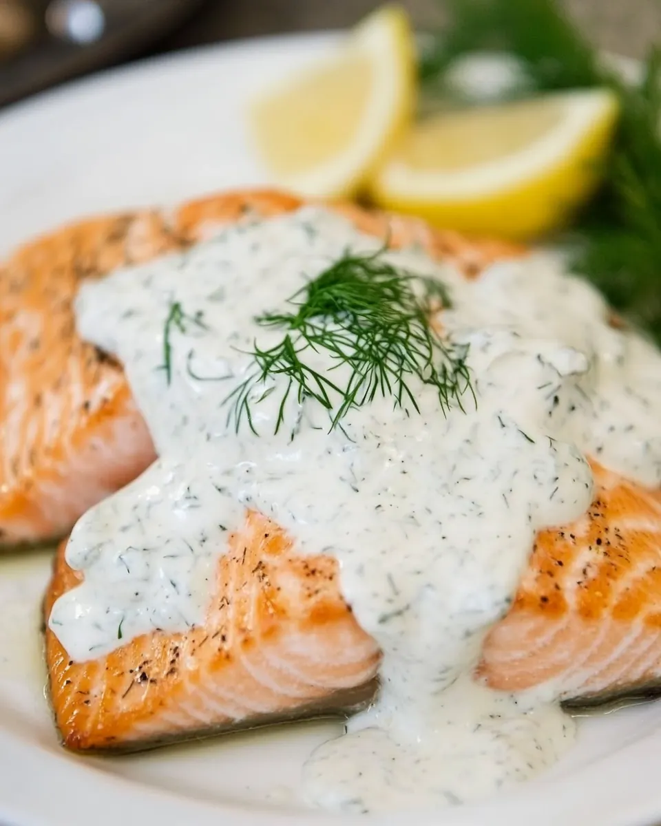 Salmon with Creamy Dill Sauce
