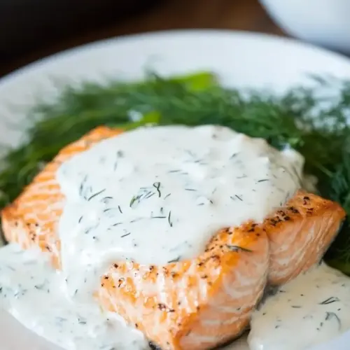 Salmon with Creamy Dill Sauce
