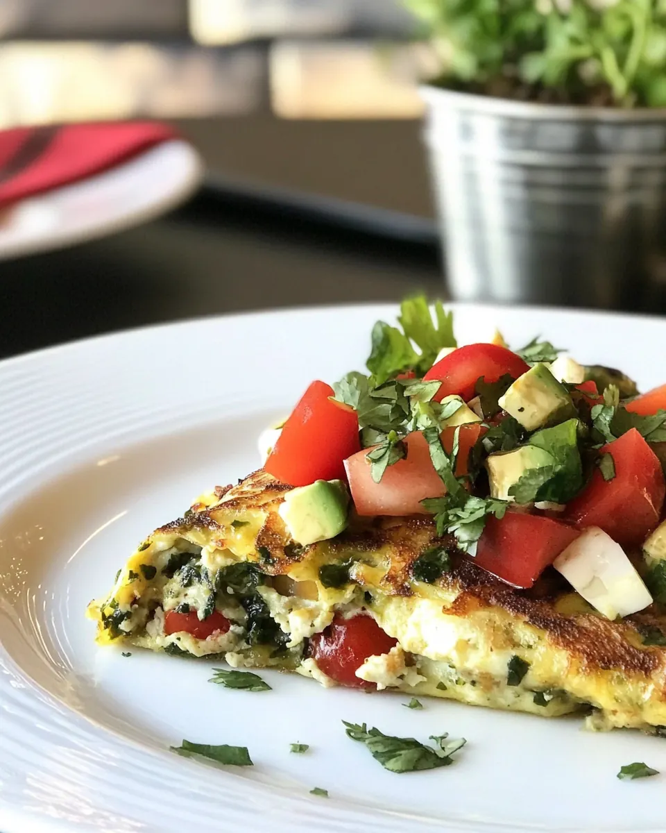 Salsa Verde Vegetable Omelette