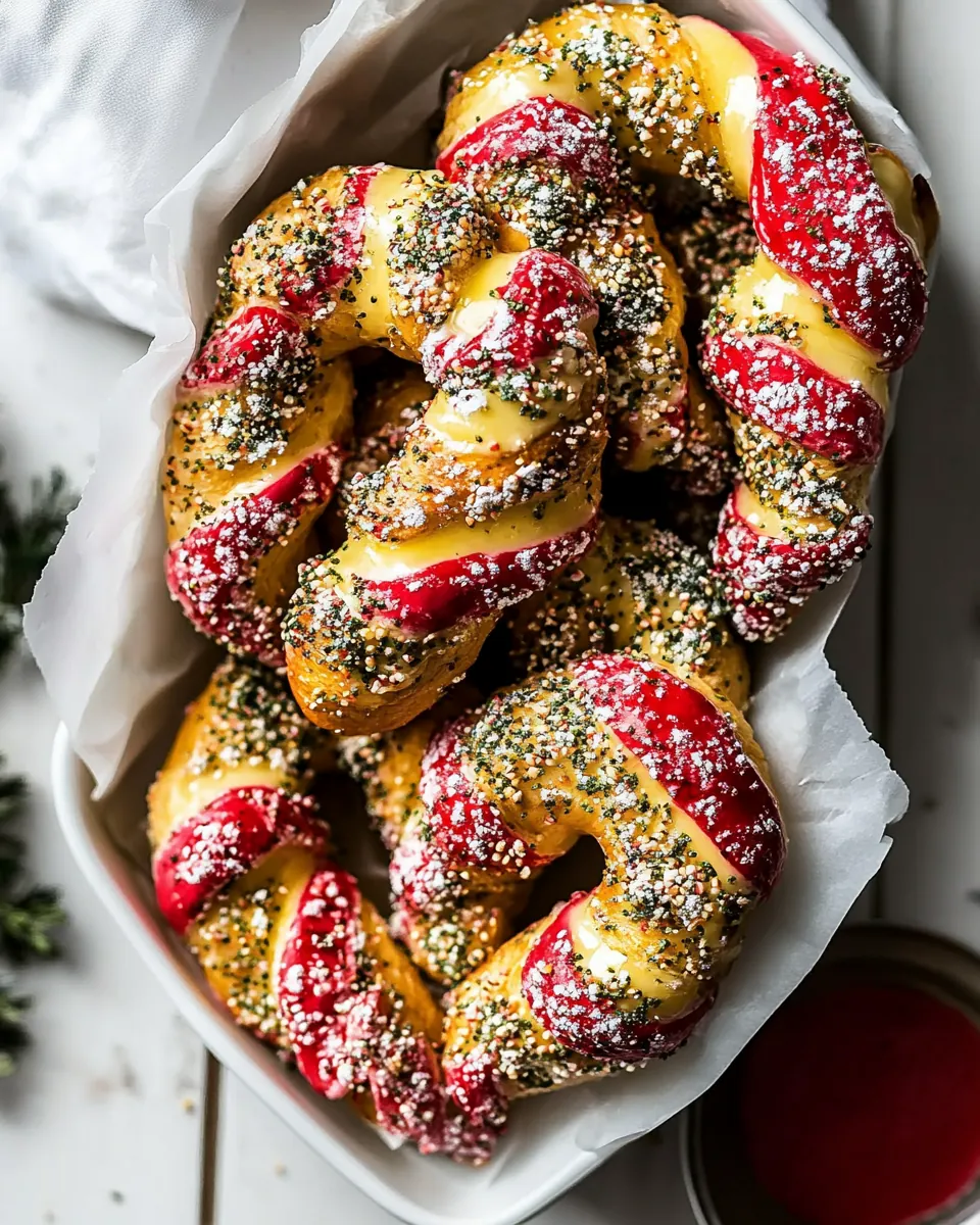 Salted Butter Candy Cane Bagels