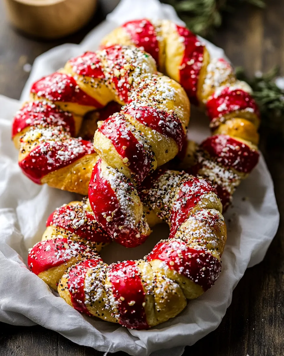 Salted Butter Candy Cane Bagels