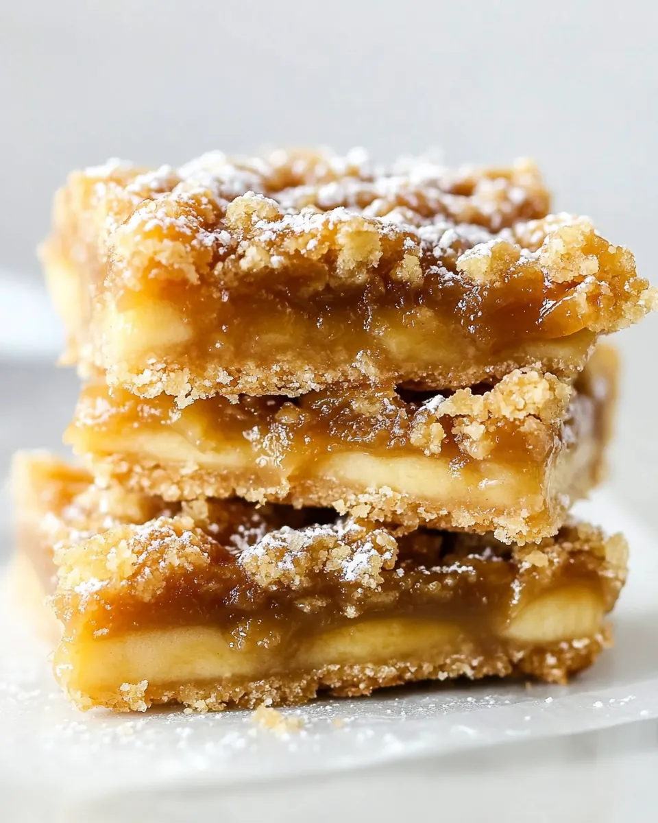 Salted Caramel Apple Butter Bars