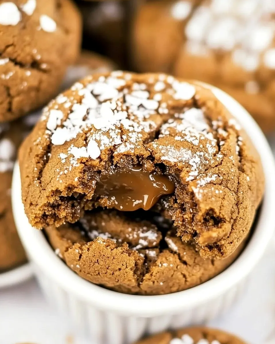 Salted Caramel Molasses Cookies