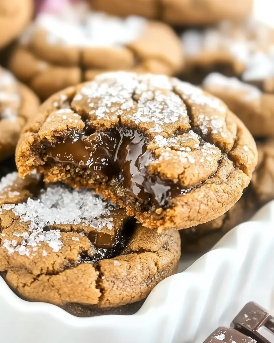 Salted Caramel Molasses Cookies