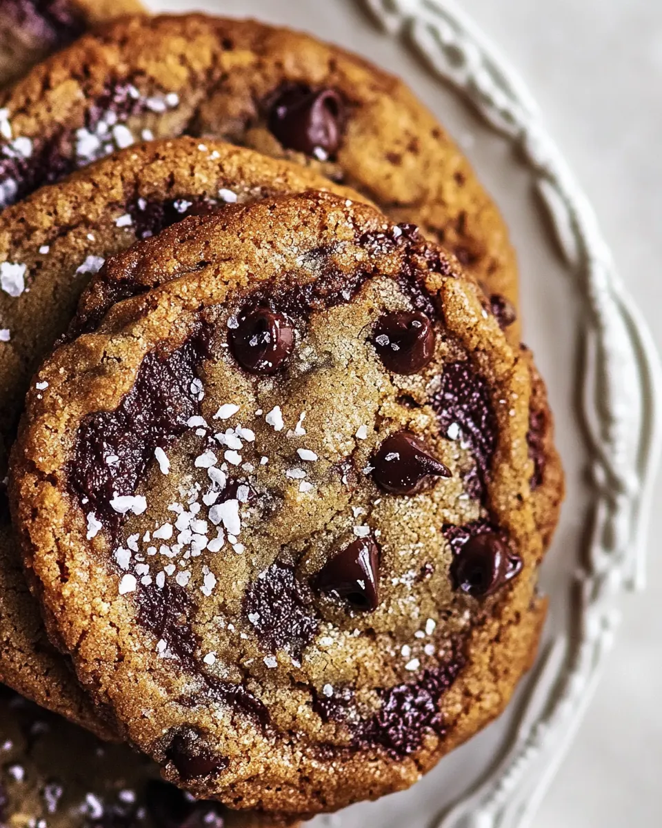 Salted Tahini Butter Chocolate Chip Cookies