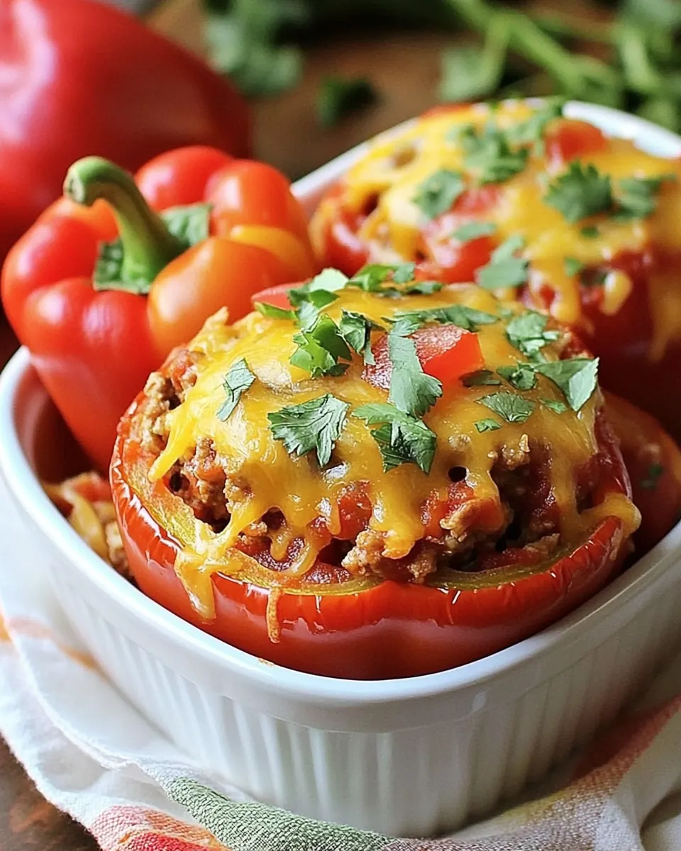 Santa Fe Turkey Stuffed Peppers