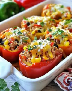 Santa Fe Turkey Stuffed Peppers