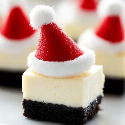 Santa Hat Cheesecake Bites
