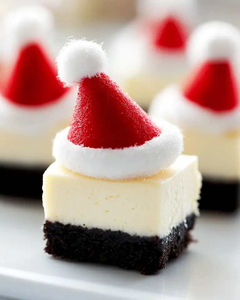 Santa Hat Cheesecake Bites