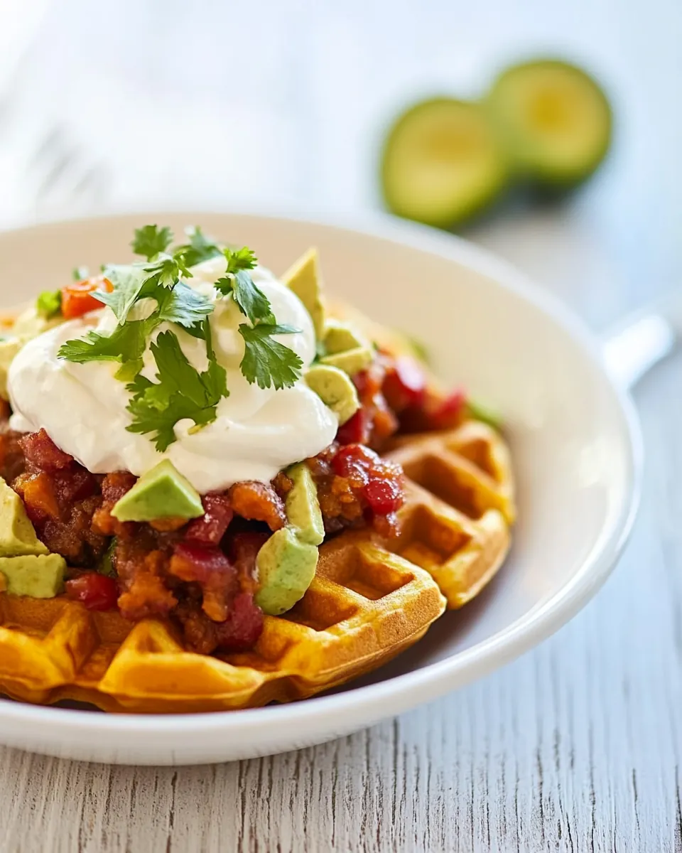 Savory Southwestern Sweet Potato Waffles