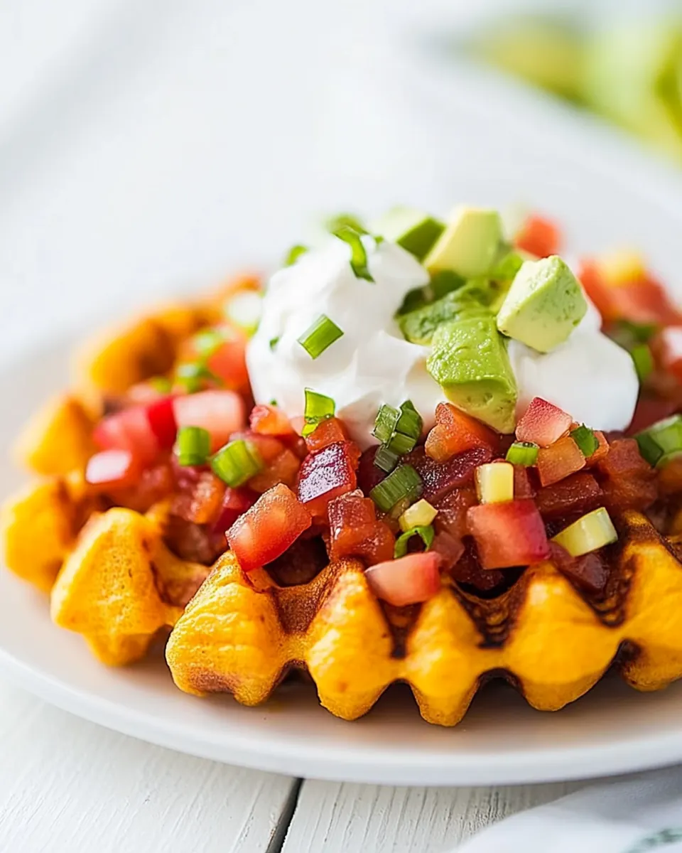 Savory Southwestern Sweet Potato Waffles