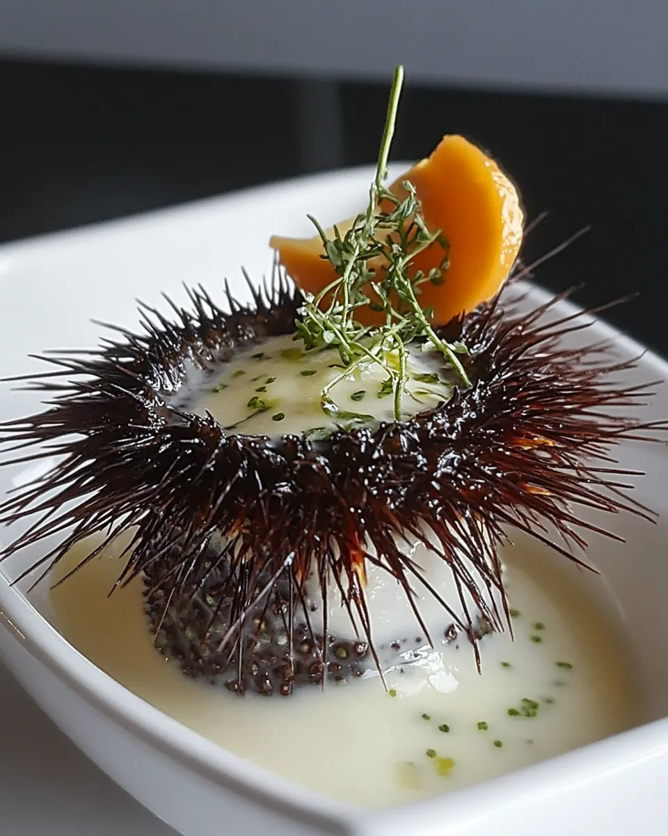 Sea Urchins in Acidulated and Aromatic Hollandaise Sauce over Yogurt