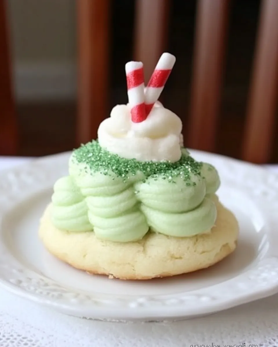 Shamrock Shake Shortbread Cookies