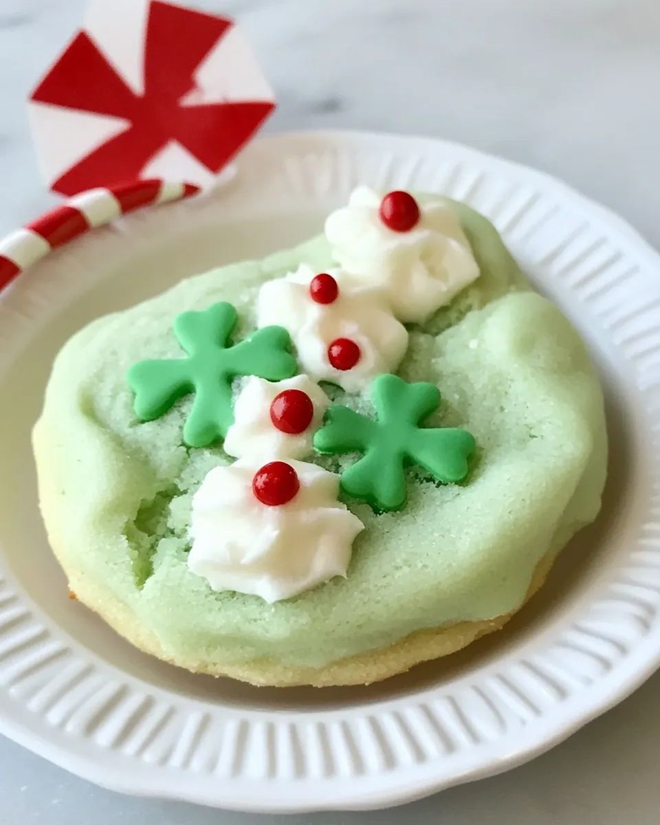 Shamrock Shake Shortbread Cookies