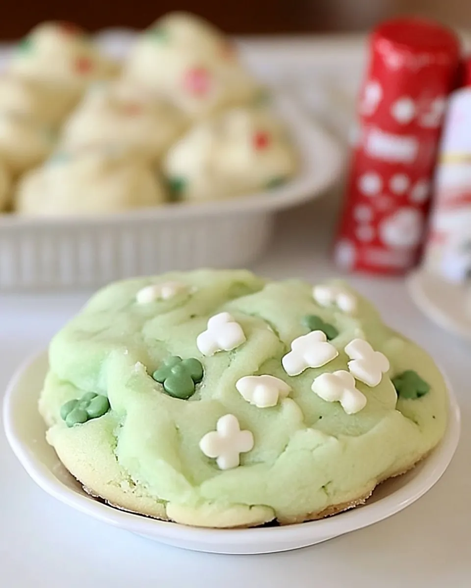 Shamrock Shake Shortbread Cookies