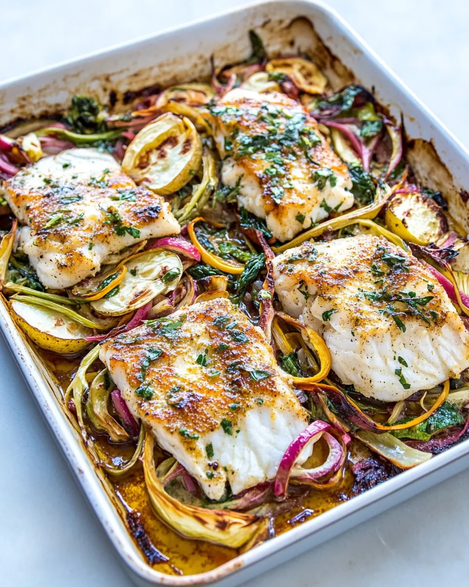 Sheet Pan Baked Miso Cod with Veggies