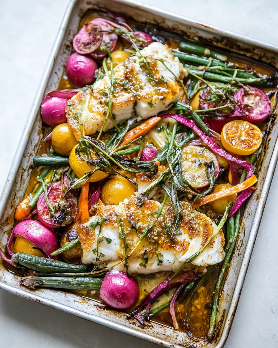 Sheet Pan Baked Miso Cod with Veggies