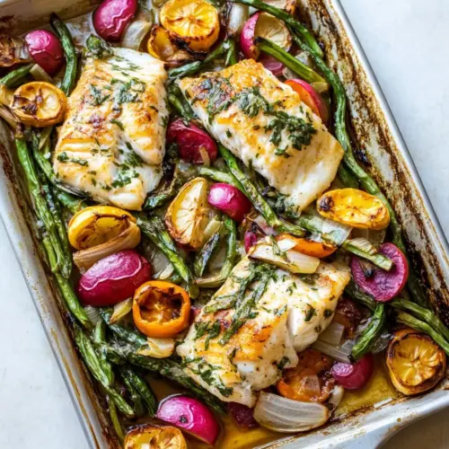 Sheet Pan Baked Miso Cod with Veggies