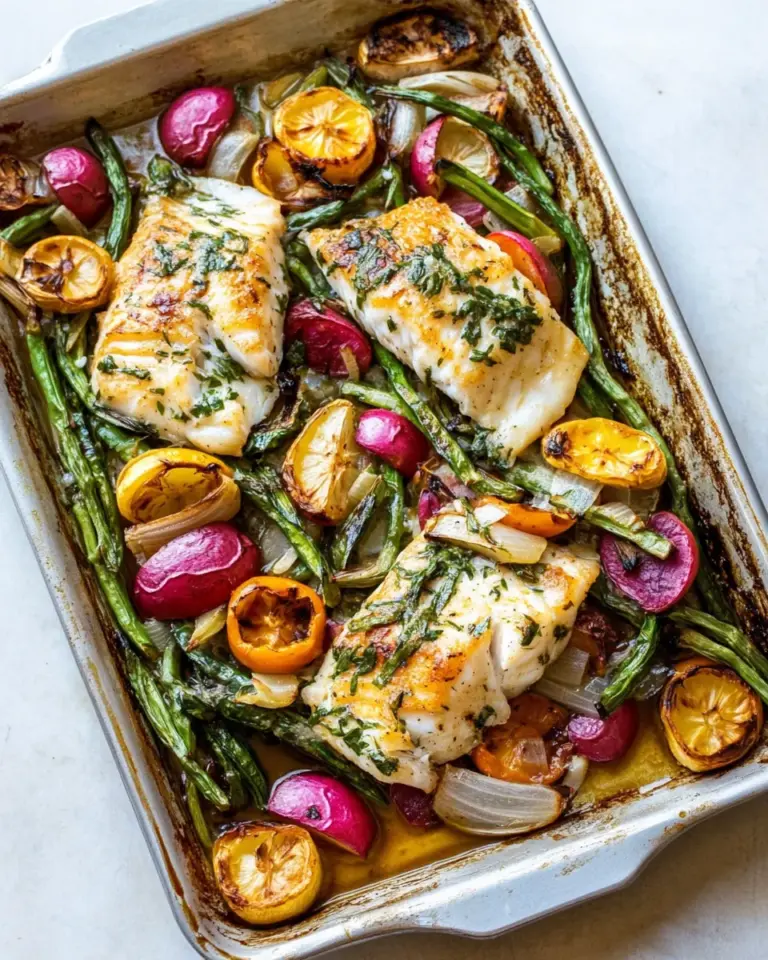 Sheet Pan Baked Miso Cod with Veggies