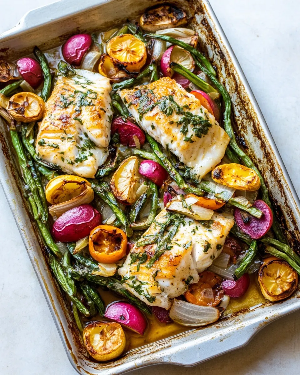 Sheet Pan Baked Miso Cod with Veggies