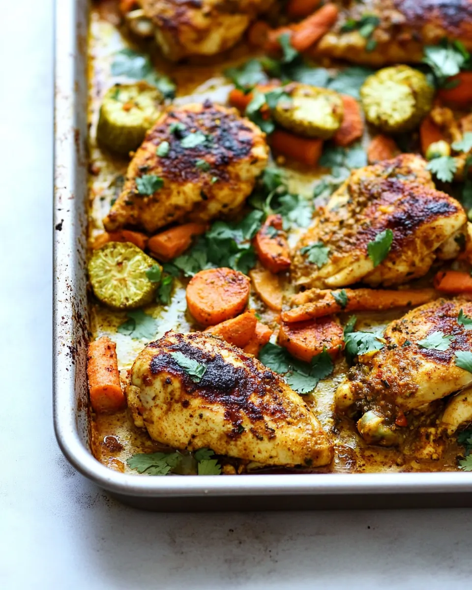 Sheet Pan Curry Chicken and Vegetables