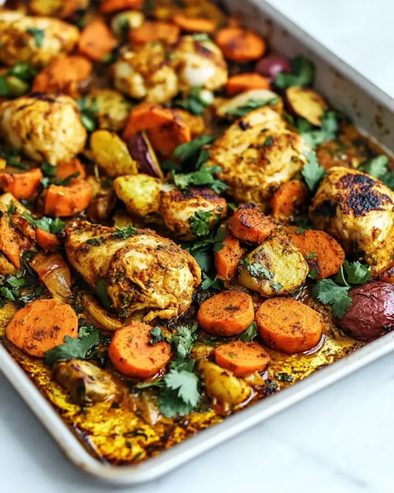 Sheet Pan Curry Chicken and Vegetables