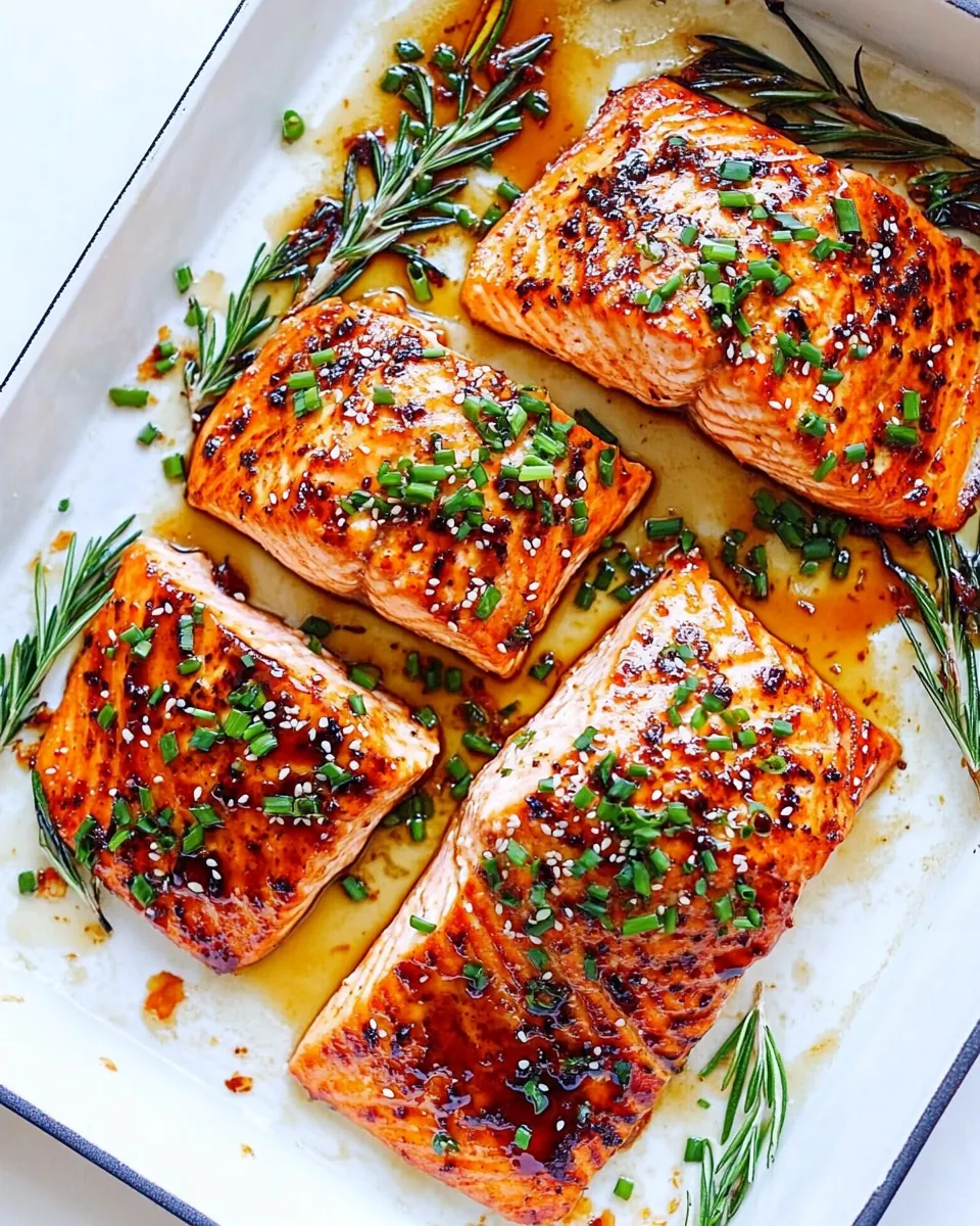 Sheet Pan Ginger Soy Glazed Salmon