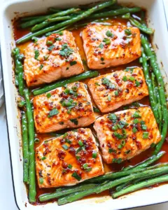 Sheet Pan Ginger Soy Glazed Salmon
