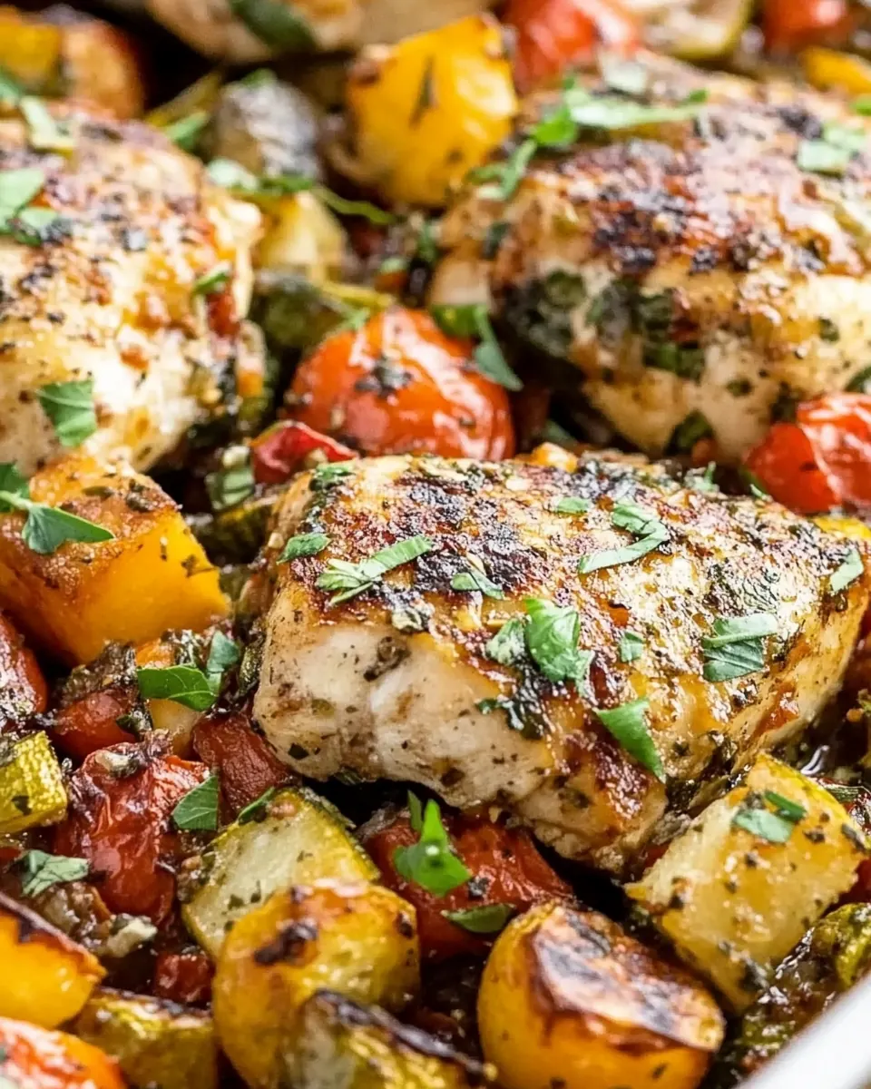 Sheet Pan Italian Chicken and Vegetables