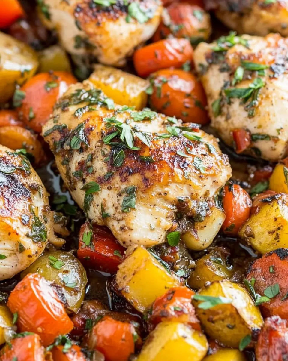 Sheet Pan Italian Chicken and Vegetables
