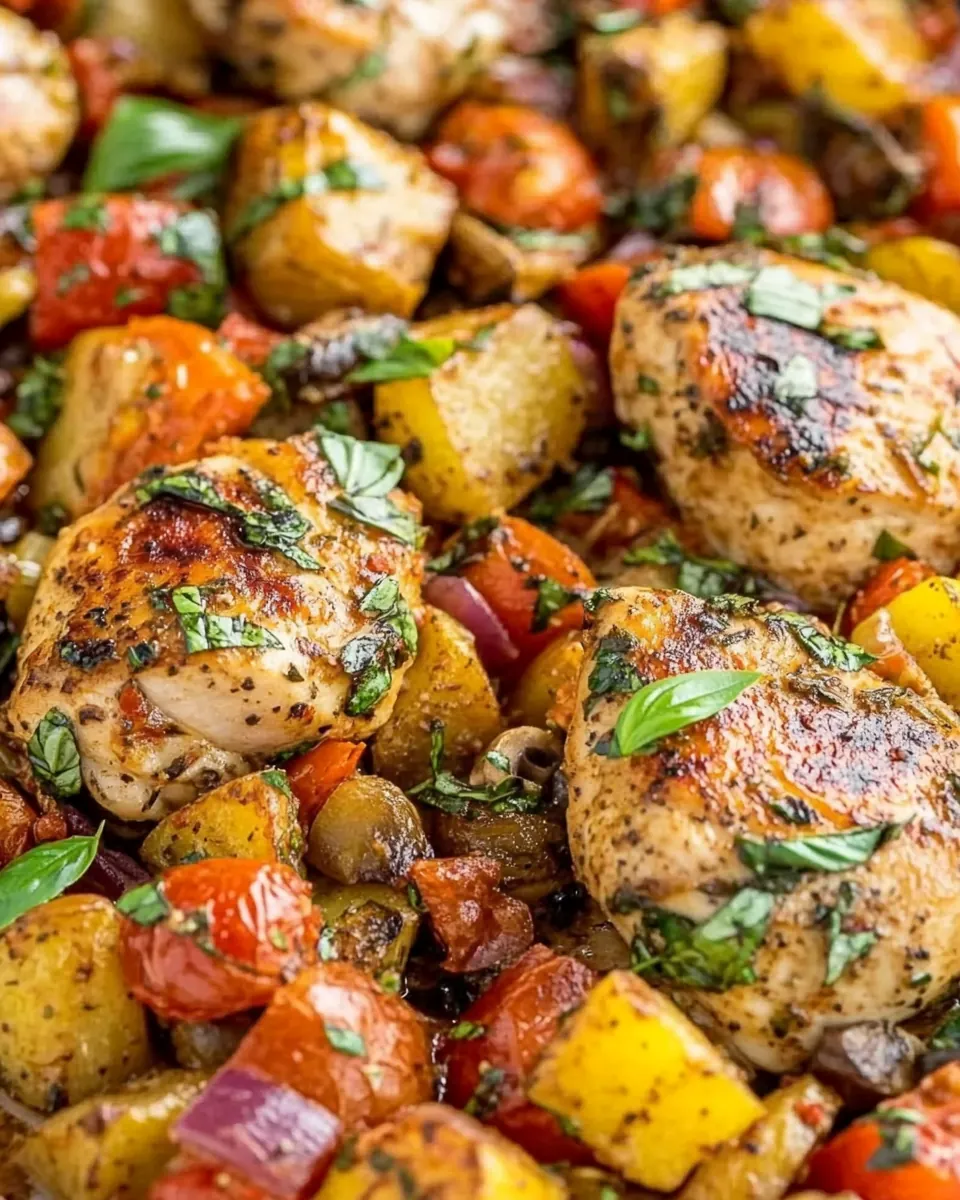 Sheet Pan Italian Chicken and Vegetables