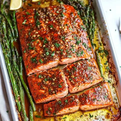 Sheet Pan Maple Dijon Glazed Salmon