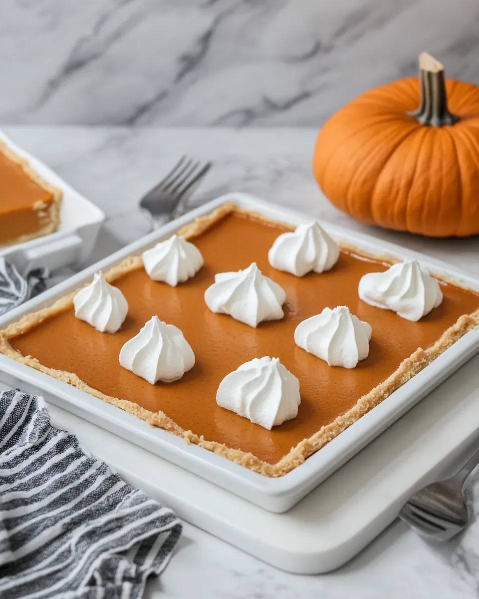 Sheet Pan Pumpkin Pie