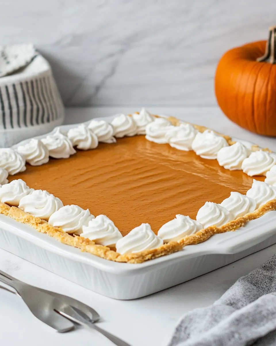 Sheet Pan Pumpkin Pie