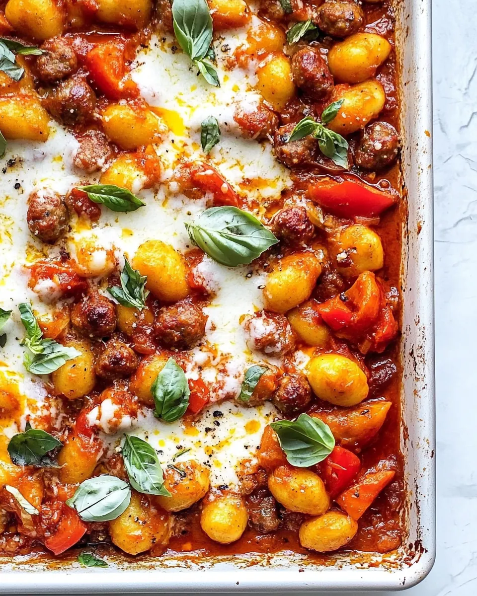 Sheet Pan Sausage Gnocchi