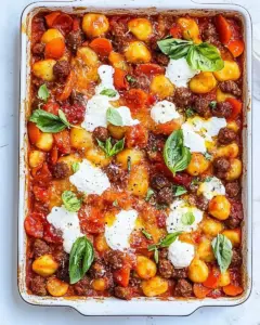 Sheet Pan Sausage Gnocchi