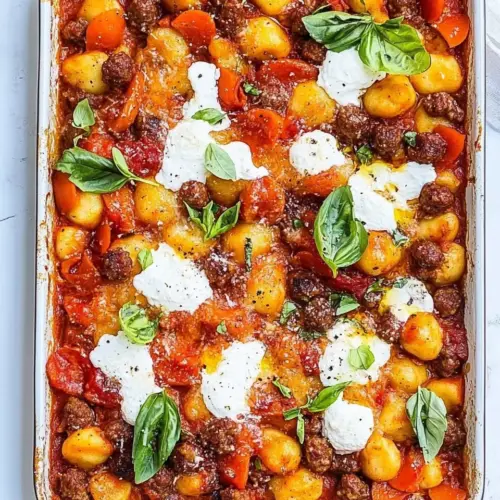 Sheet Pan Sausage Gnocchi