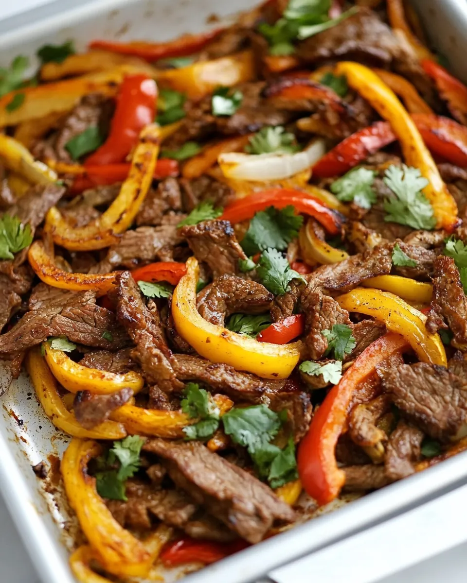 Sheet Pan Steak Fajitas