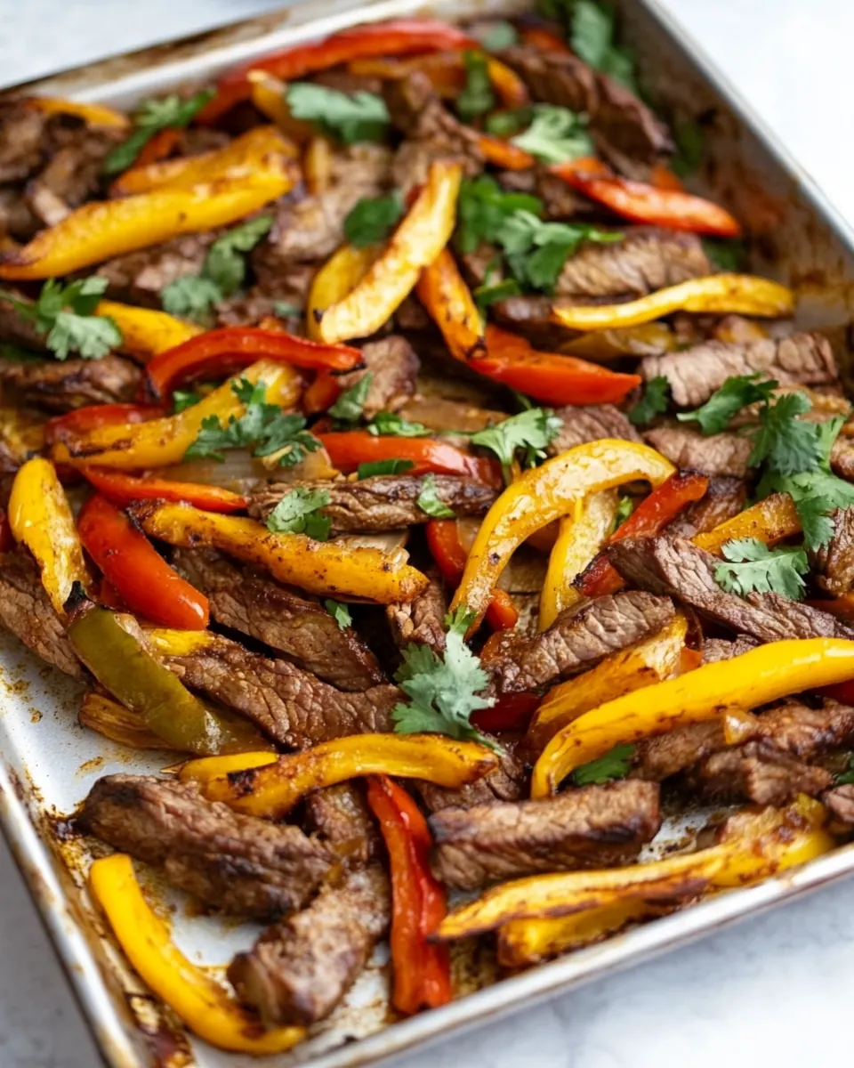 Sheet Pan Steak Fajitas