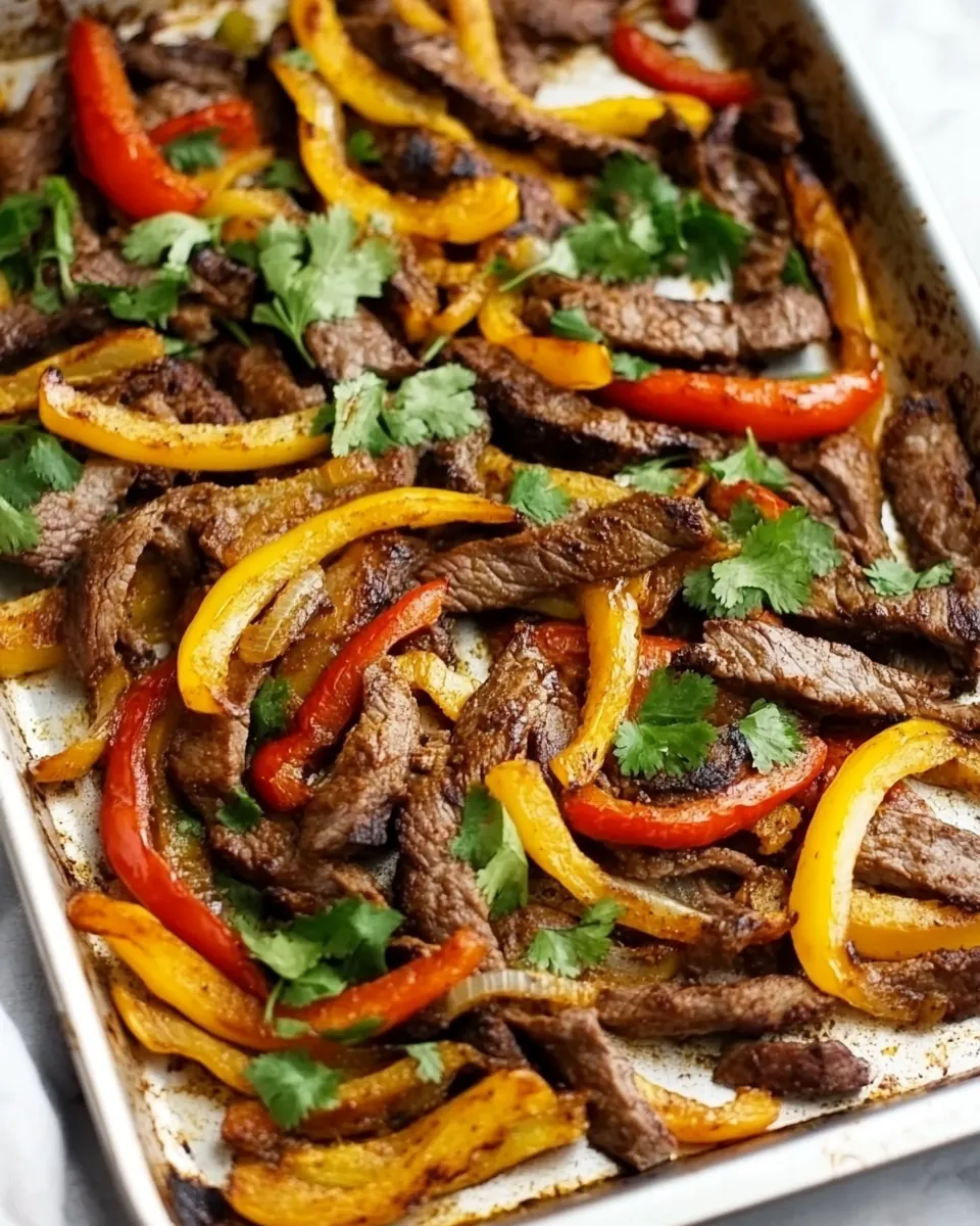 Sheet Pan Steak Fajitas