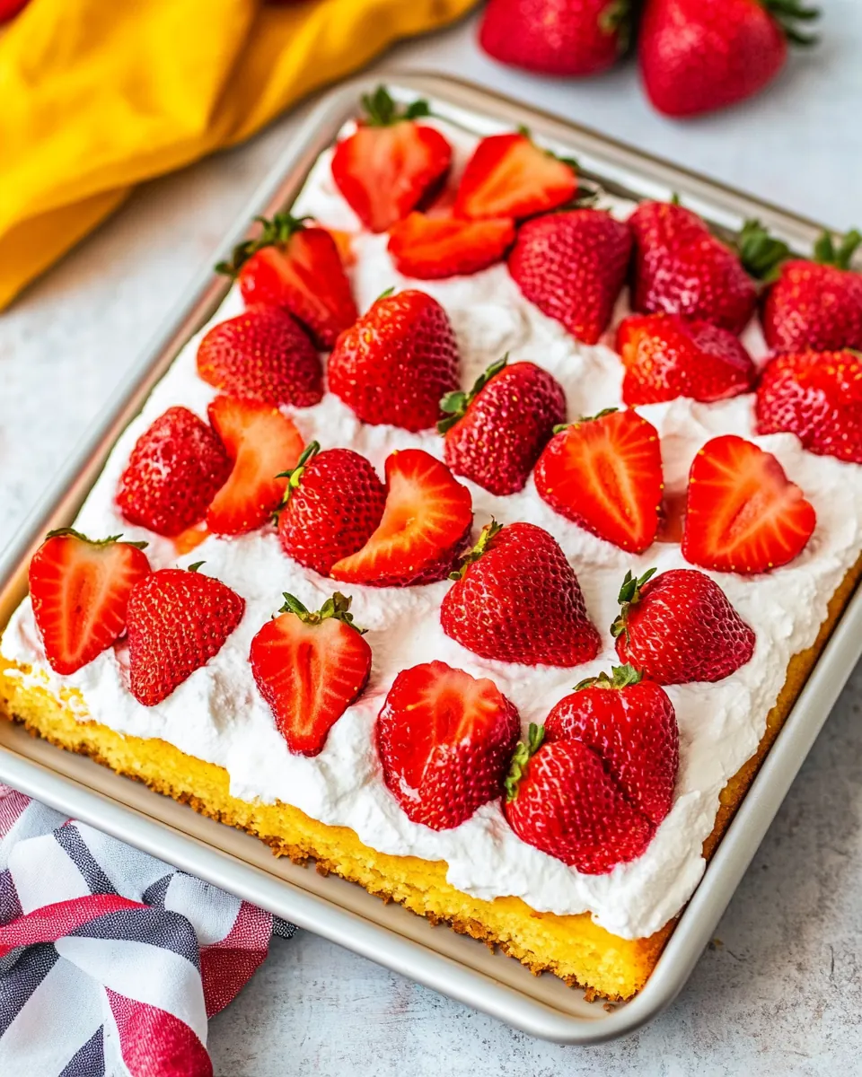 Sheet Pan Strawberry Shortcake