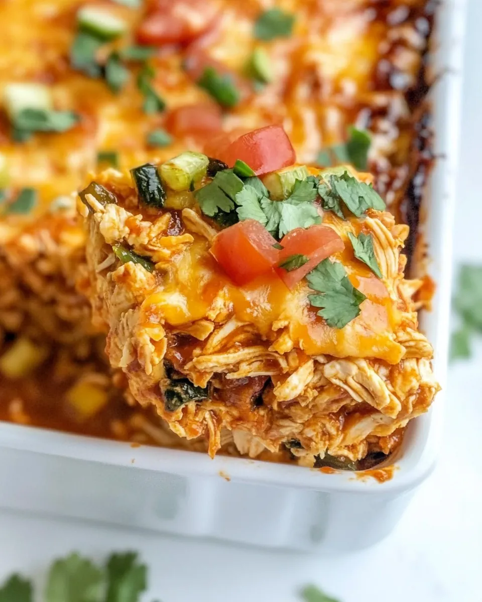 Shredded BBQ Chicken Casserole